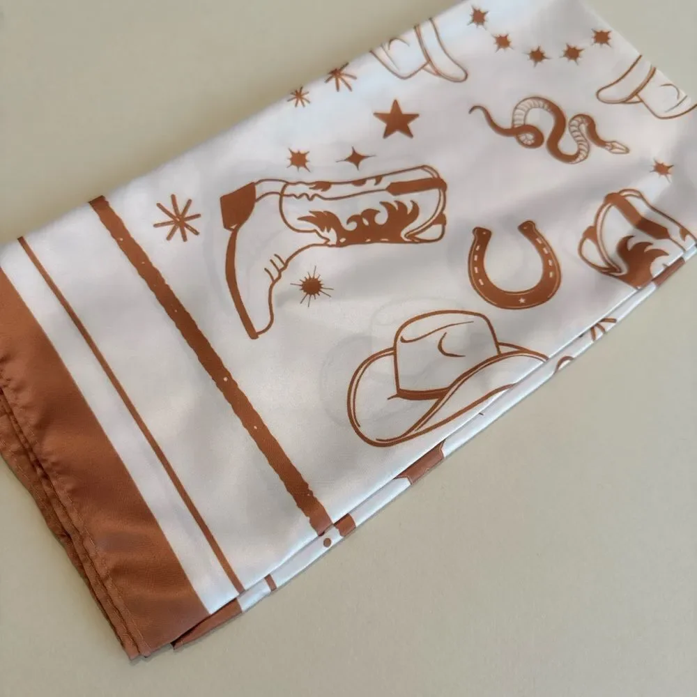 Brown and White Western Bandana P32